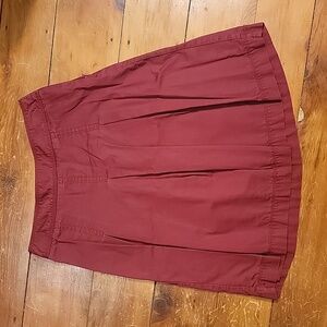 Burgundy Side Zip Skirt